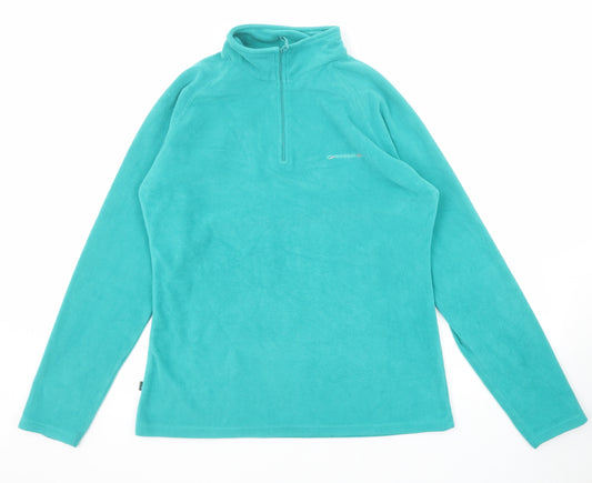 Mountain Life Womens Green Polyester Pullover Sweatshirt Size 14 Zip