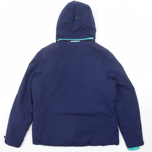 Crane Mens Blue Jacket Size L Zip - Ski Coat