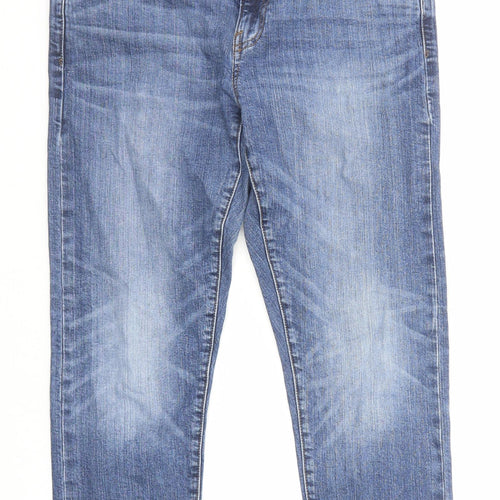 Gap Womens Blue Cotton Straight Jeans Size 30 in Regular Zip