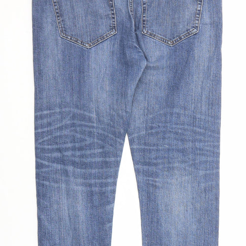 Gap Womens Blue Cotton Straight Jeans Size 30 in Regular Zip