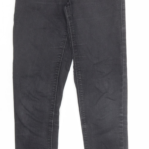 Topshop Womens Grey Cotton Skinny Jeans Size 26 in L34 in Regular Zip