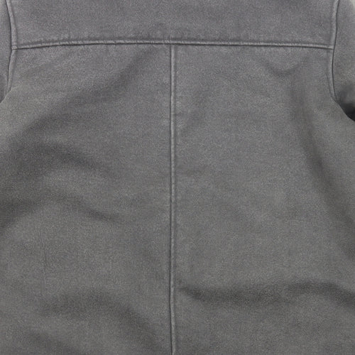 Steve Kettle Mens Grey Overcoat Coat Size S Button