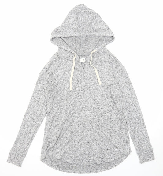 Hollister Womens Grey Viscose Pullover Hoodie Size S Pullover