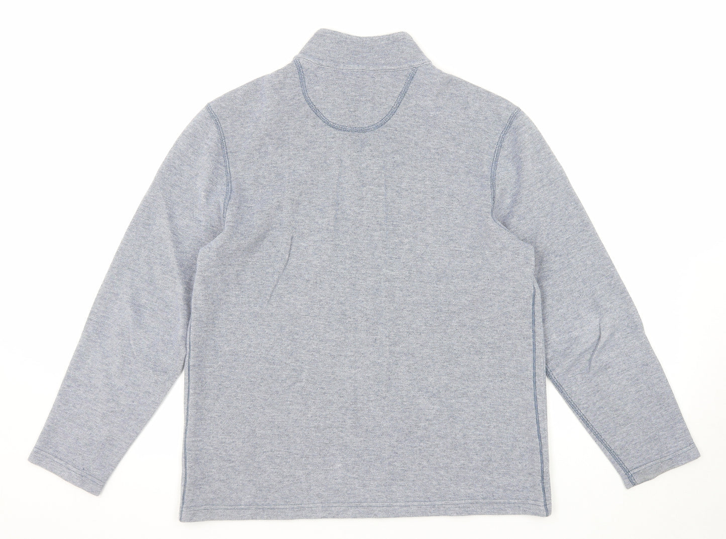 Kirkland Mens Blue Cotton Pullover Sweatshirt Size M Zip