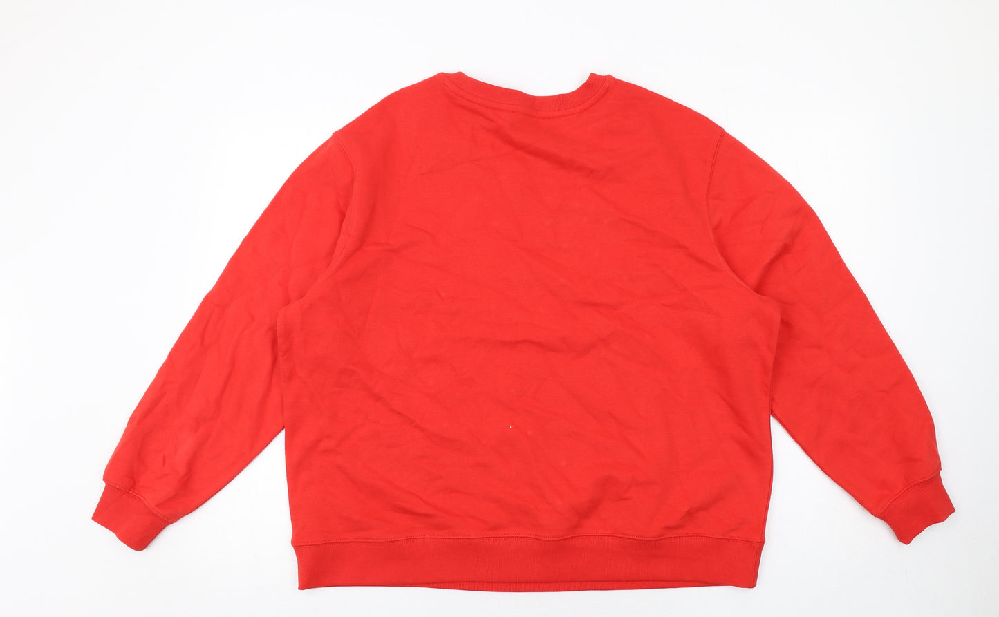 Marks and Spencer Womens Red Cotton Pullover Sweatshirt Size L Pullover