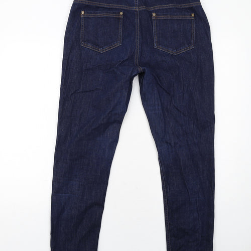 Hobbs Womens Blue Cotton Skinny Jeans Size 16 Regular Zip