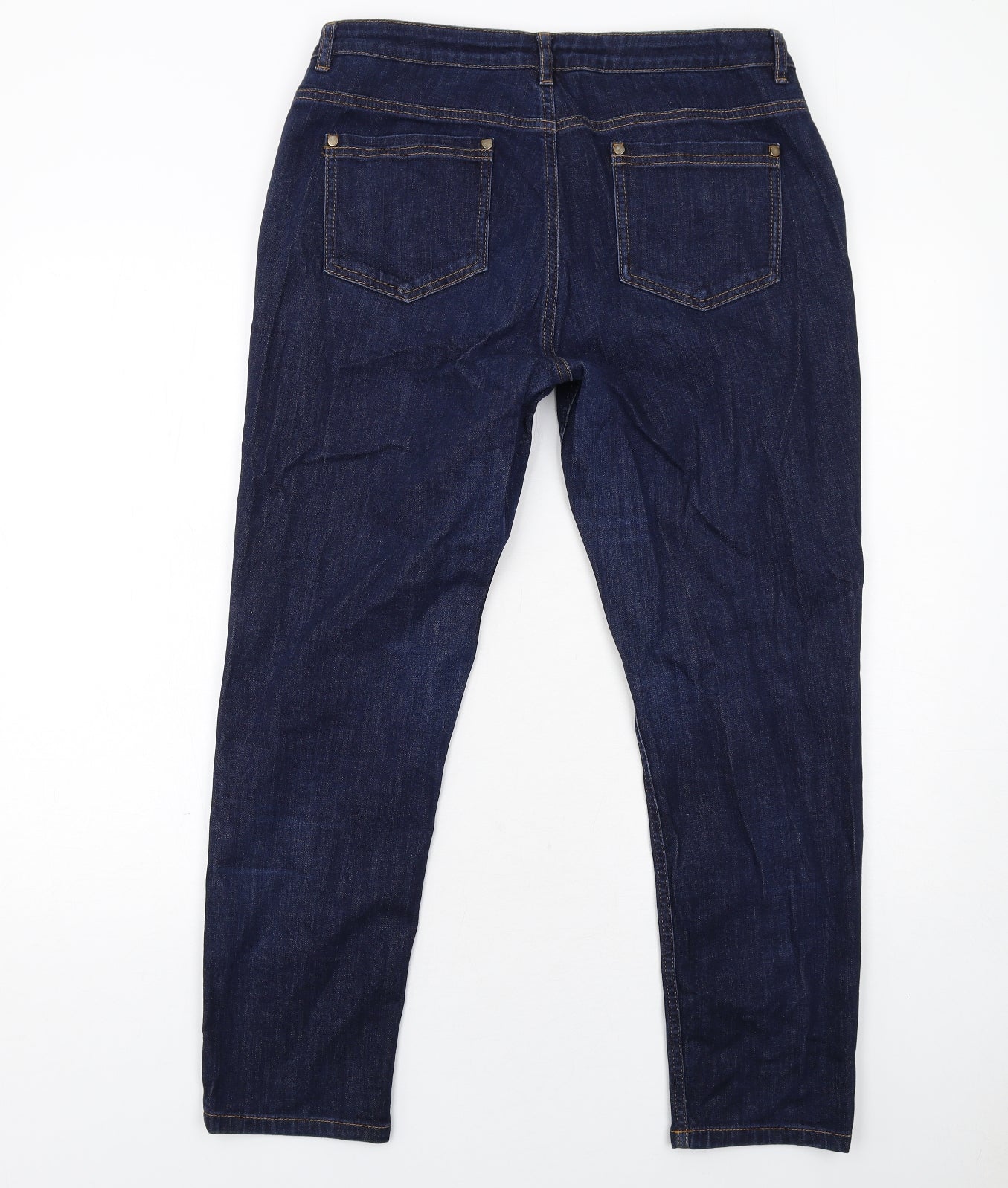 Hobbs Womens Blue Cotton Skinny Jeans Size 16 Regular Zip