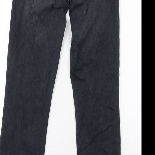 Gap Womens Grey Cotton Straight Jeans Size 10 Slim Zip