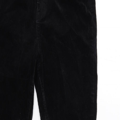 PRETTYLITTLETHING Womens Black Cotton Trousers Size 10 Regular Zip