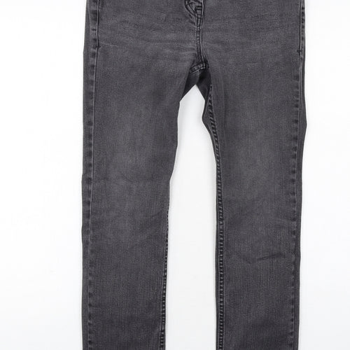 NEXT Womens Grey Cotton Skinny Jeans Size 10 Regular Zip