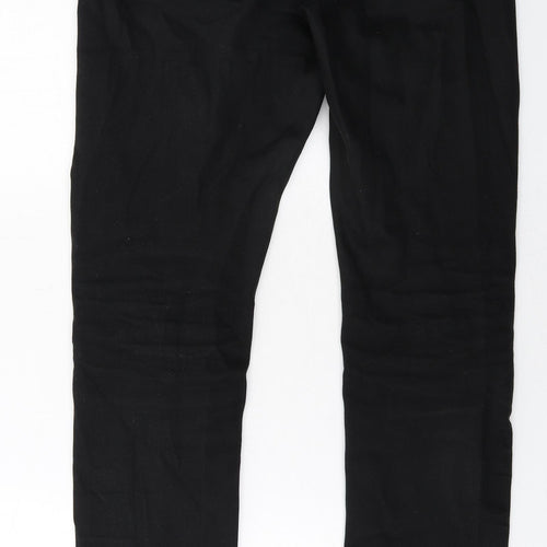 Uniqlo Mens Black Cotton Skinny Jeans Size 32 in L34 in Regular Zip