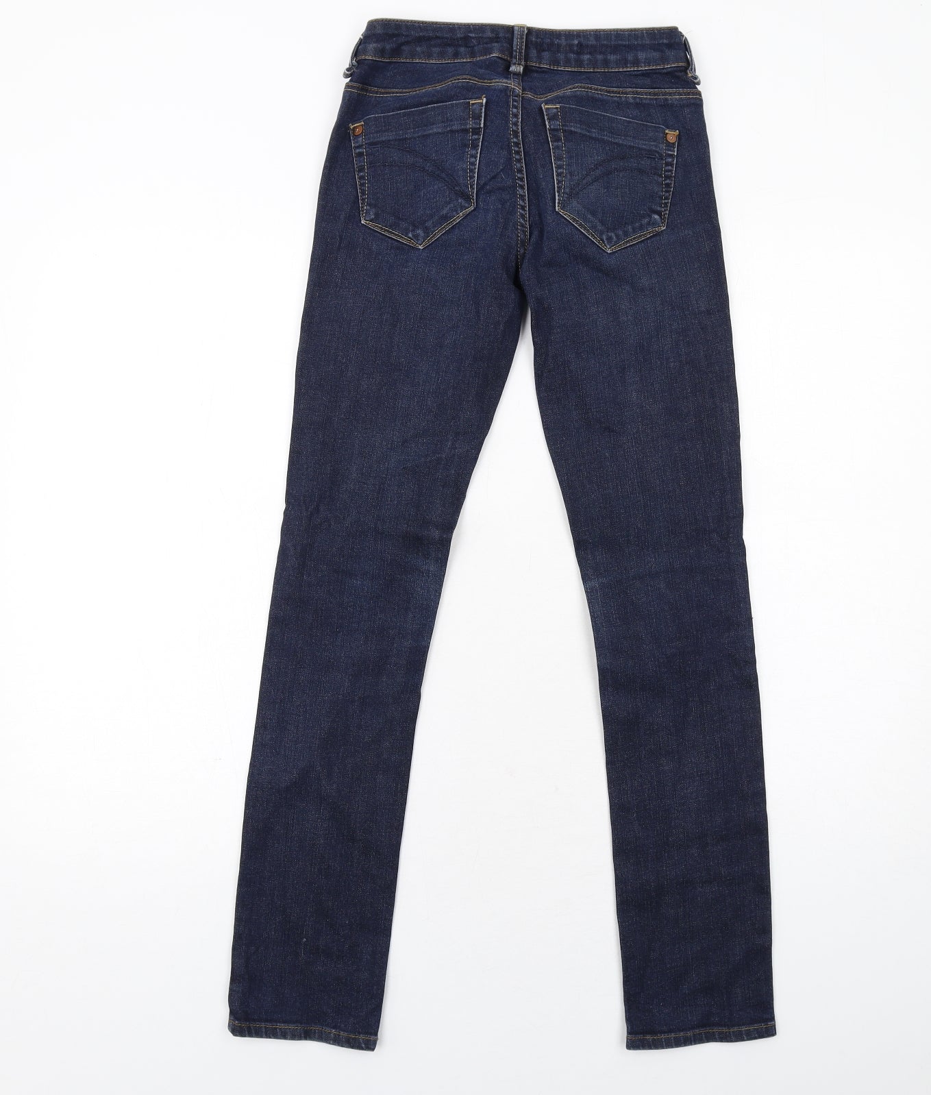 Topshop Womens Blue Cotton Skinny Jeans Size 6 L30 in Regular Zip