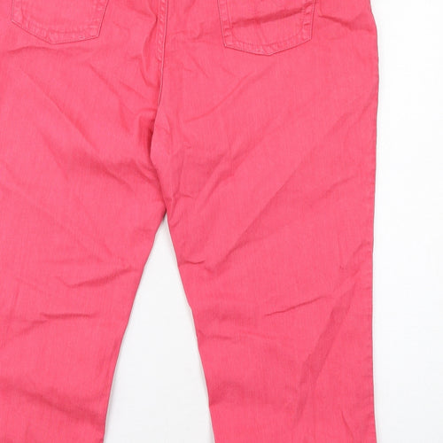 Per Una Womens Pink Cotton Skinny Jeans Size 18 Regular Zip