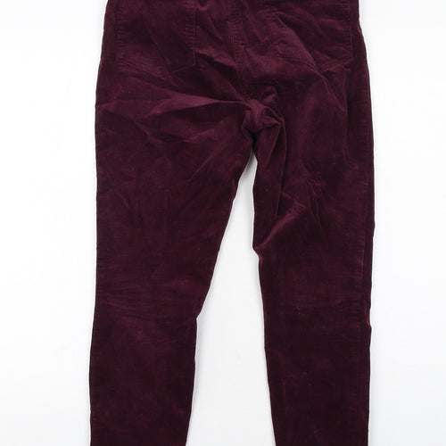 M&Co Womens Purple Cotton Jegging Trousers Size 10 Regular