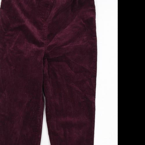 M&Co Womens Purple Cotton Jegging Trousers Size 10 Regular