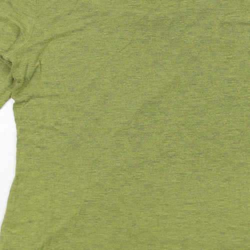 White Stuff Womens Green Modal Basic T-Shirt Size 12 Scoop Neck