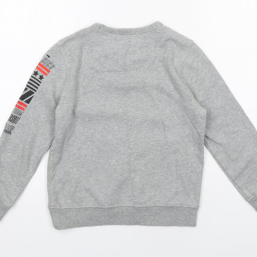 NEXT Boys Grey Cotton Pullover Sweatshirt Size 8 Years Pullover - Classics 91