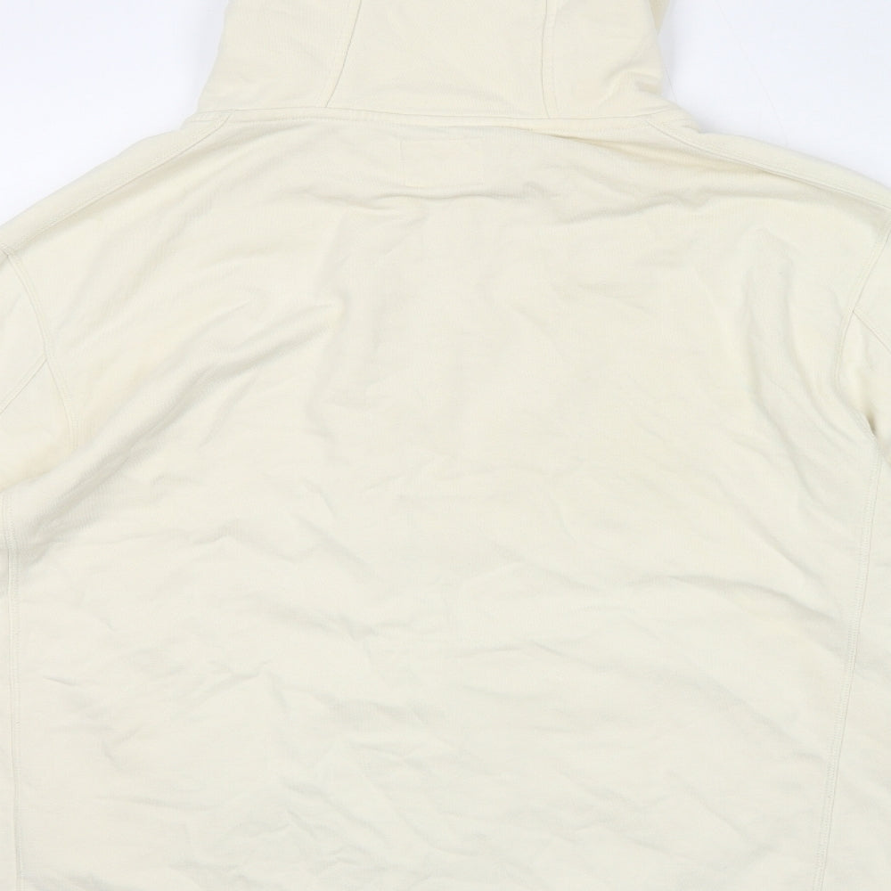 Gap Mens Ivory Cotton Full Zip Hoodie Size L