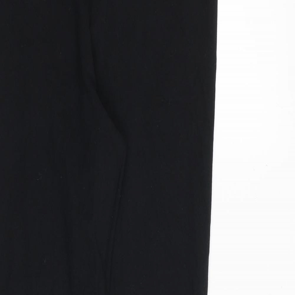 Marks and Spencer Womens Black Cotton Capri Leggings Size 10