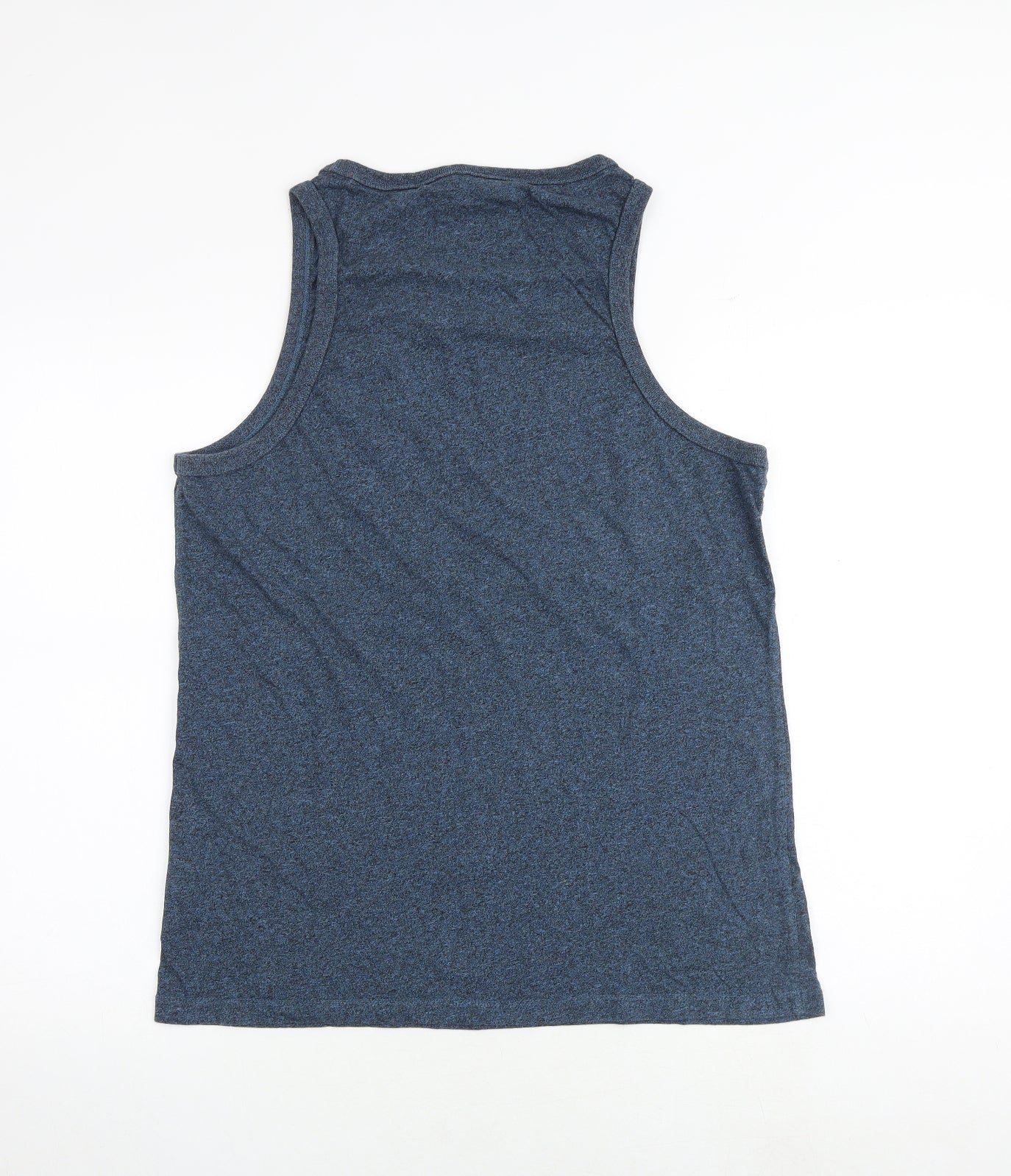 Superdry Mens Blue Cotton T-Shirt Size XL Round Neck
