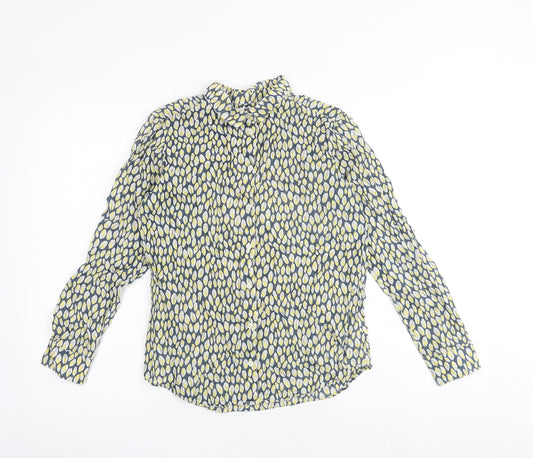 Uniqlo Womens Multicoloured Geometric 100% Cotton Basic Button-Up Size M Collared
