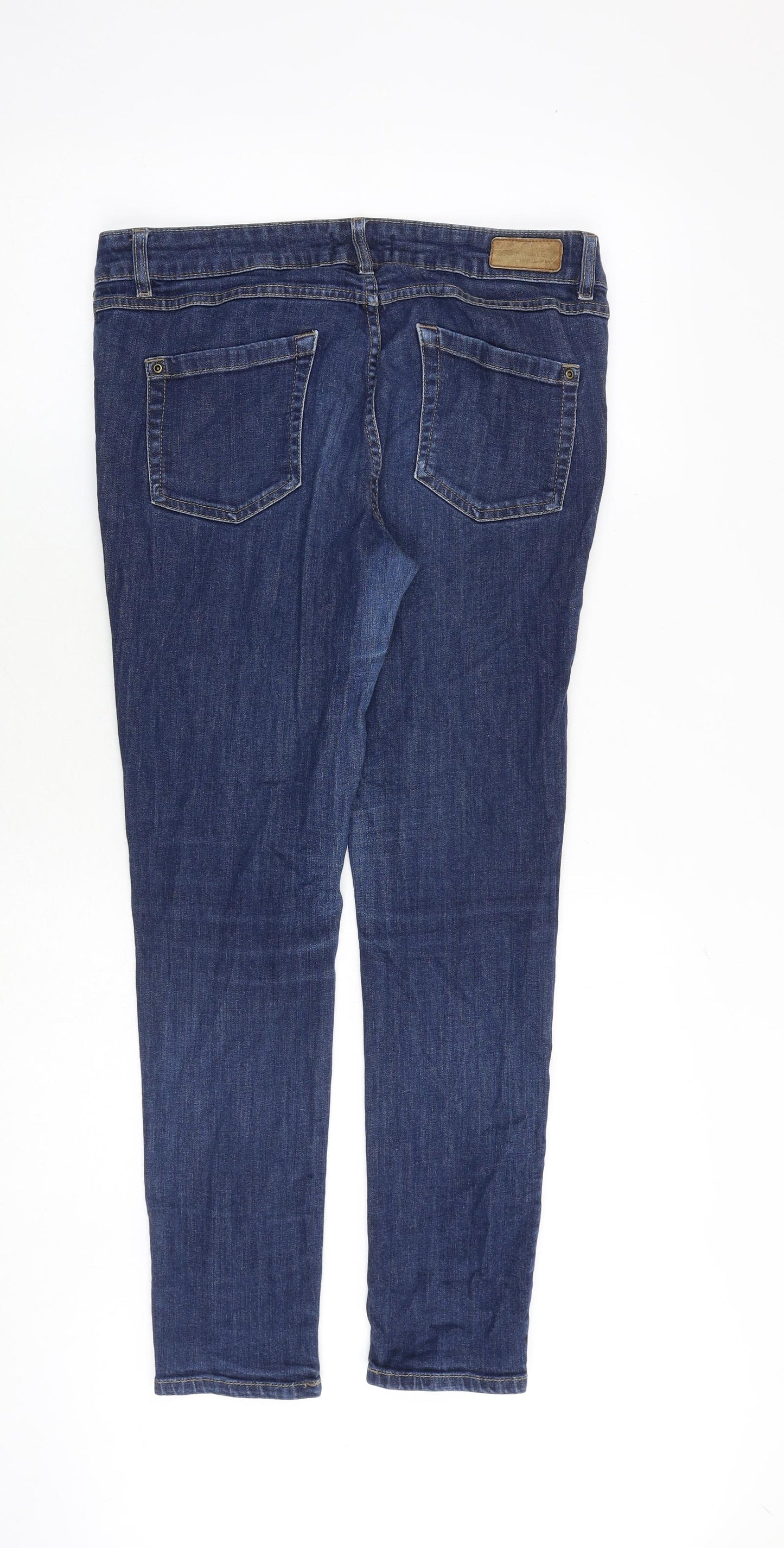 La Redoute Womens Blue Cotton Skinny Jeans Size 14 Regular Zip
