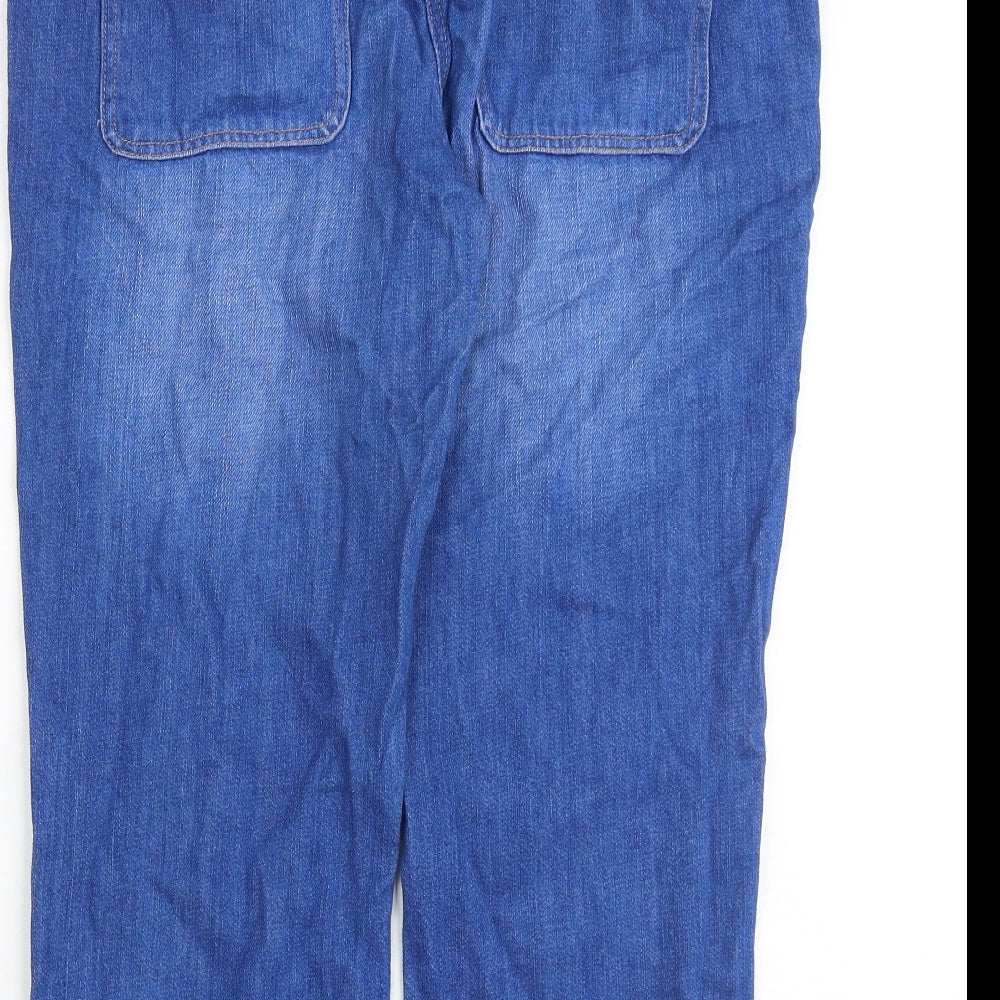 NEXT Womens Blue Cotton Cropped Jeans Size 12 Regular Zip