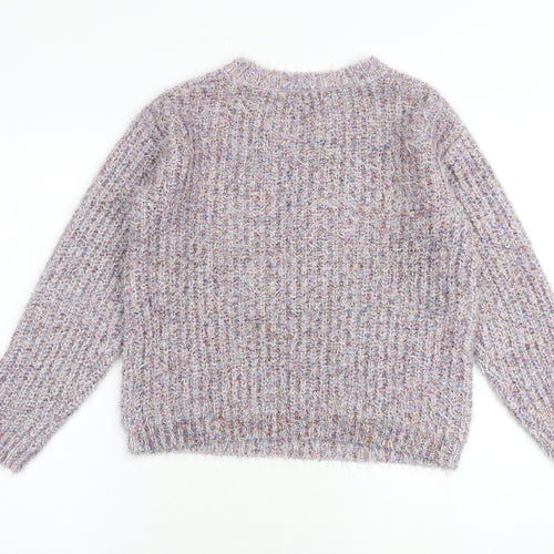 NEXT Girls Multicoloured Round Neck Nylon Pullover Jumper Size 11 Years Pullover