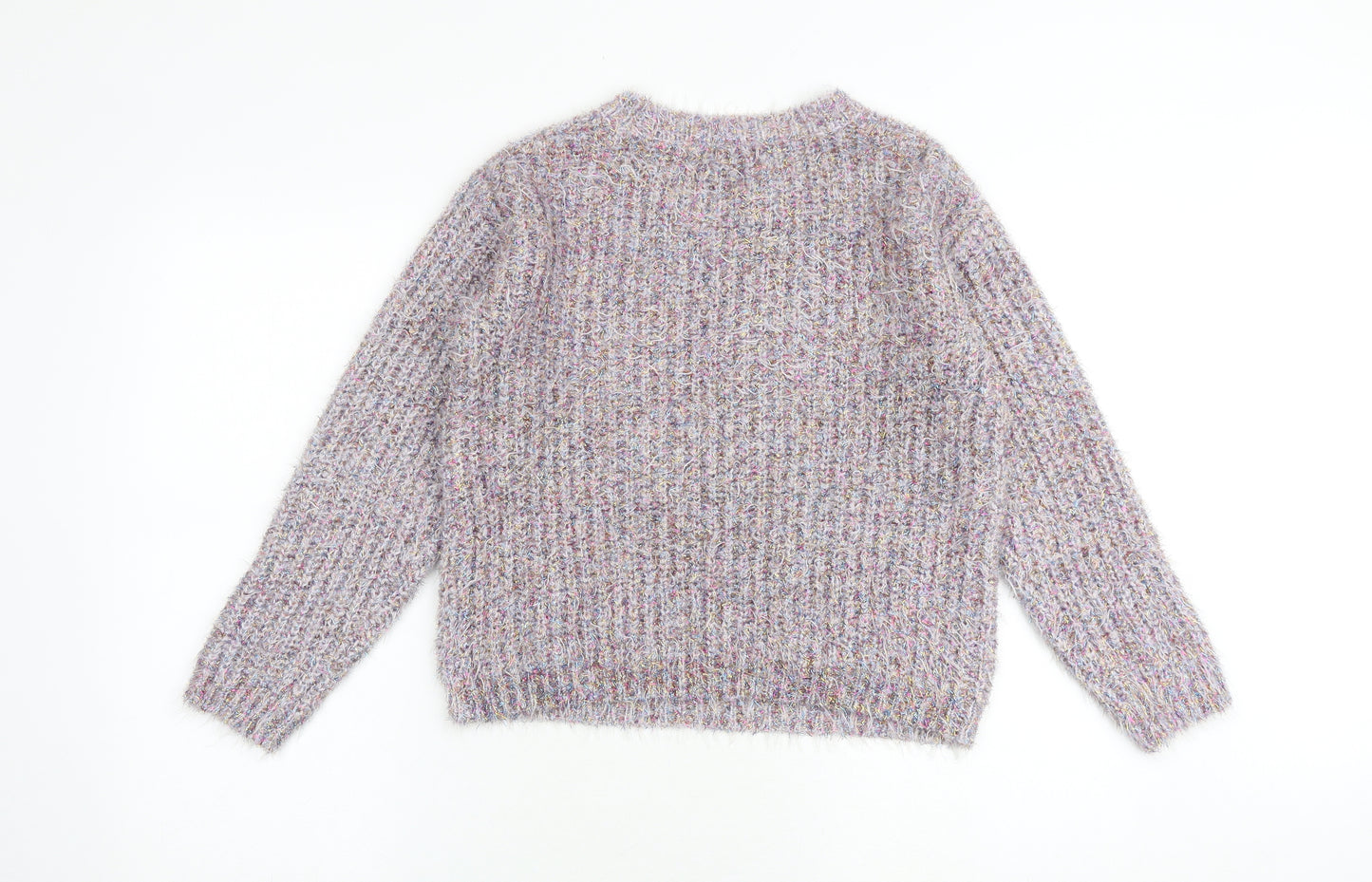 NEXT Girls Multicoloured Round Neck Nylon Pullover Jumper Size 11 Years Pullover