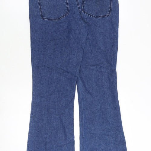 Dorothy Perkins Womens Blue Cotton Bootcut Jeans Size 10 Regular Zip