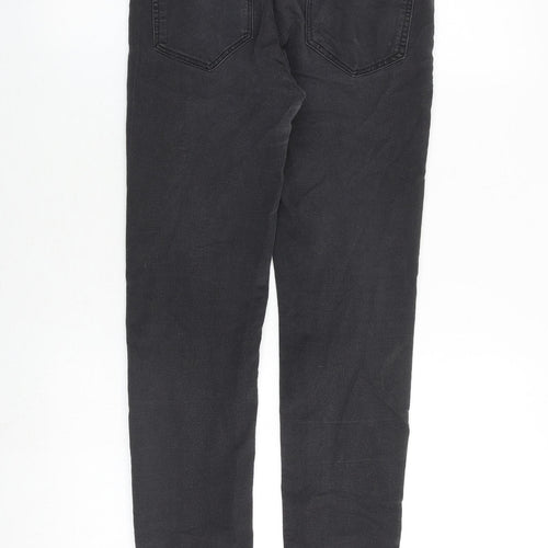 H&M Womens Grey Cotton Skinny Jeans Size 10 Regular Zip