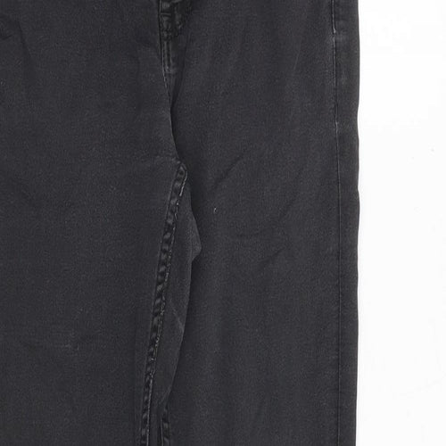 H&M Womens Grey Cotton Skinny Jeans Size 10 Regular Zip