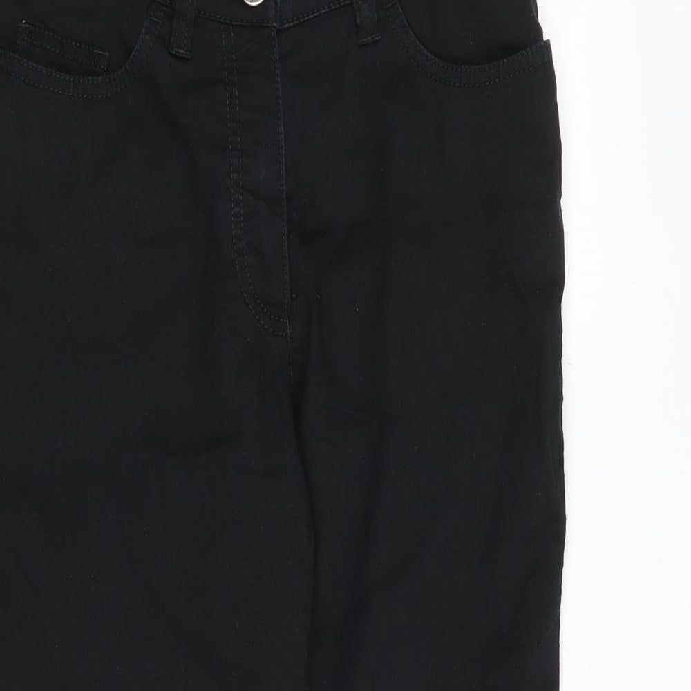 Michelle Womens Black Cotton Straight Jeans Size 29 in Regular Zip