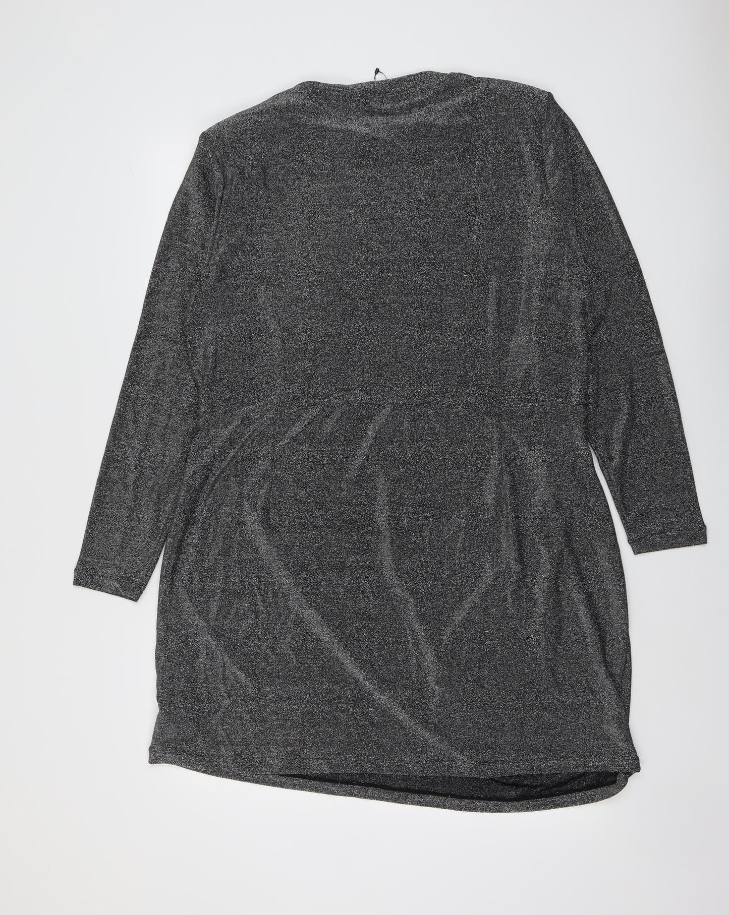 Marks and Spencer Womens Silver Polyamide A-Line Size 22 Round Neck Pullover