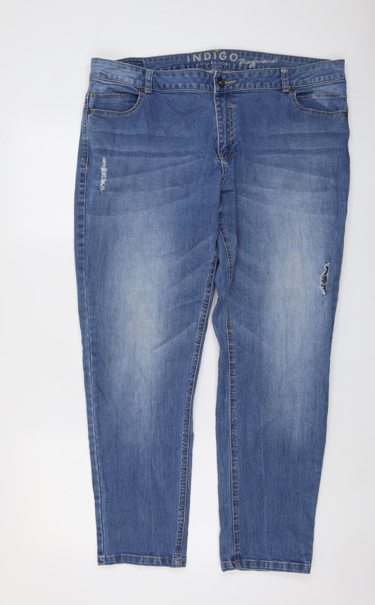 Indigo Womens Blue Cotton Skinny Jeans Size 38 in L29 in Regular Button