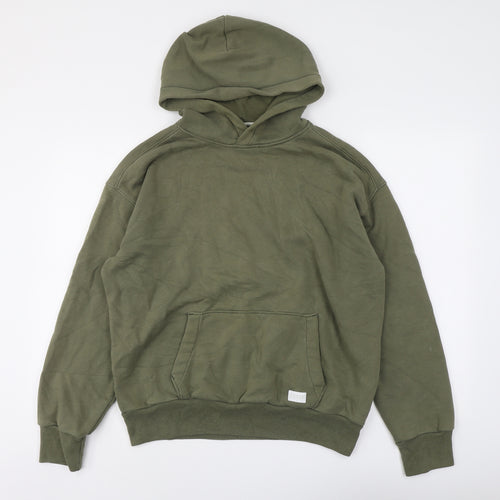 Hollister Mens Green Cotton Pullover Hoodie Size S