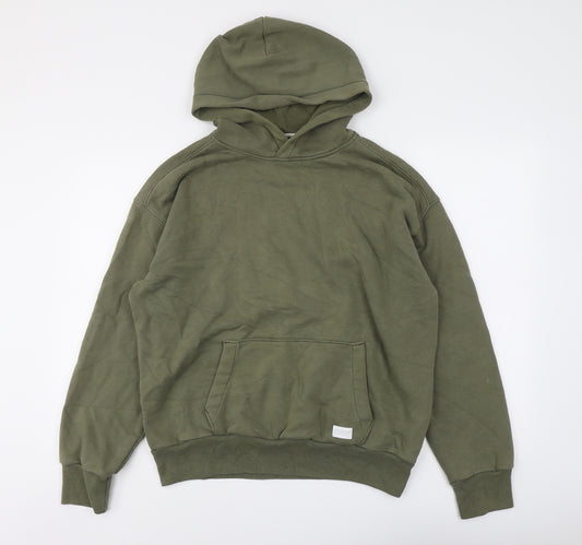 Hollister Mens Green Cotton Pullover Hoodie Size S