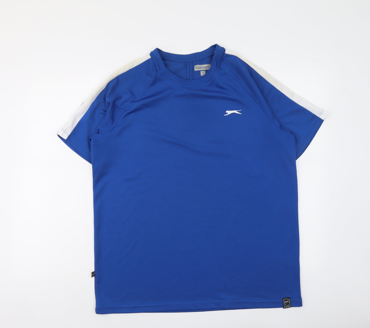 Slazenger Mens Blue Colourblock Polyester T-Shirt Size M Round Neck