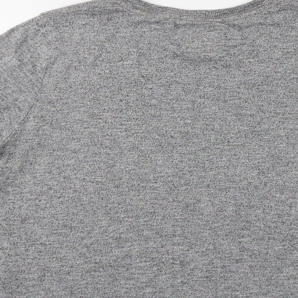 Superdry Womens Grey Cotton Basic T-Shirt Size 14 Round Neck - Brooklyn Gear