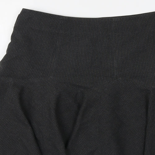 Marks and Spencer Womens Grey Polyester Skater Skirt Size 12 Zip