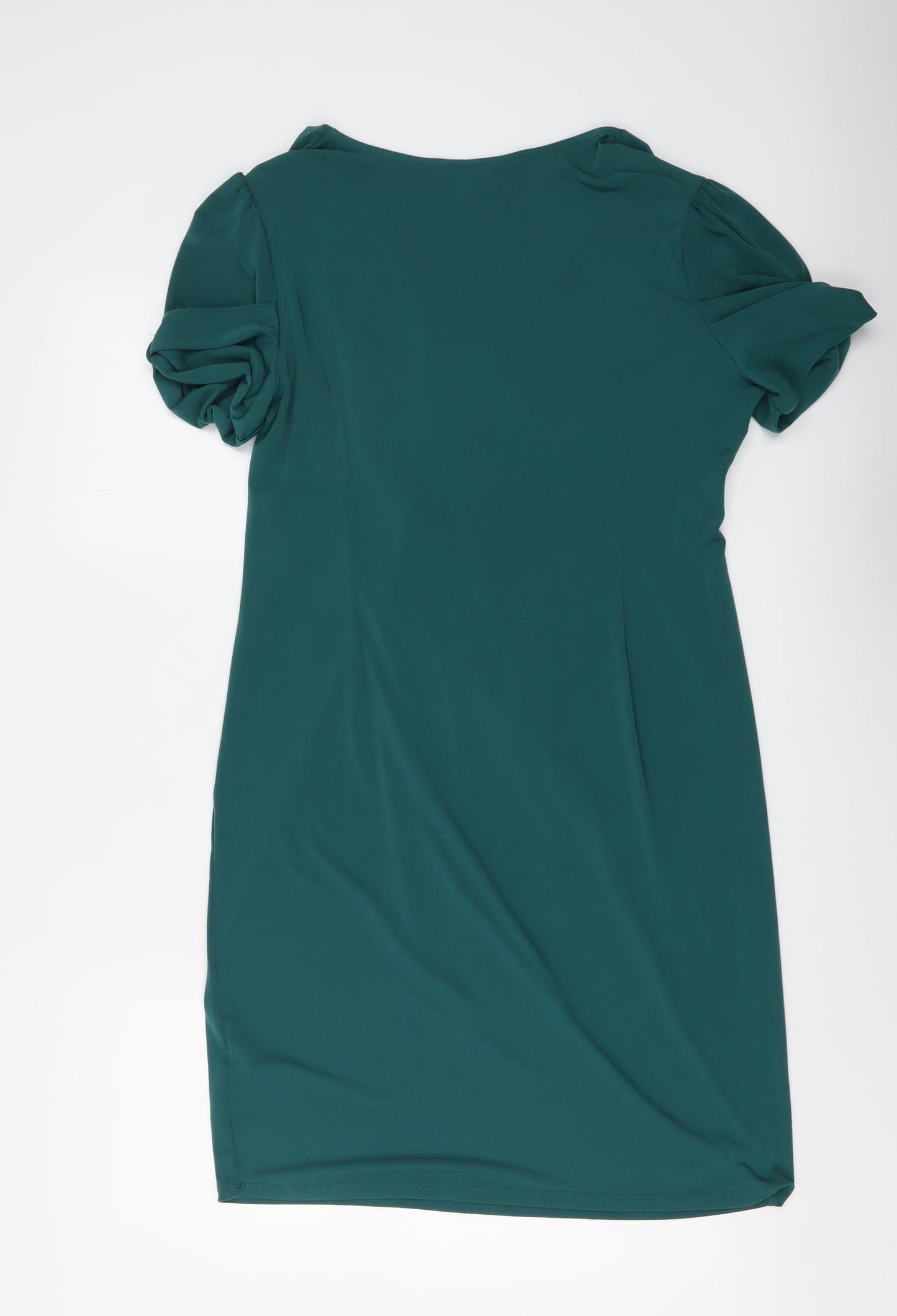 Billie & Blossom Womens Green Polyester A-Line Size 18 V-Neck Pullover