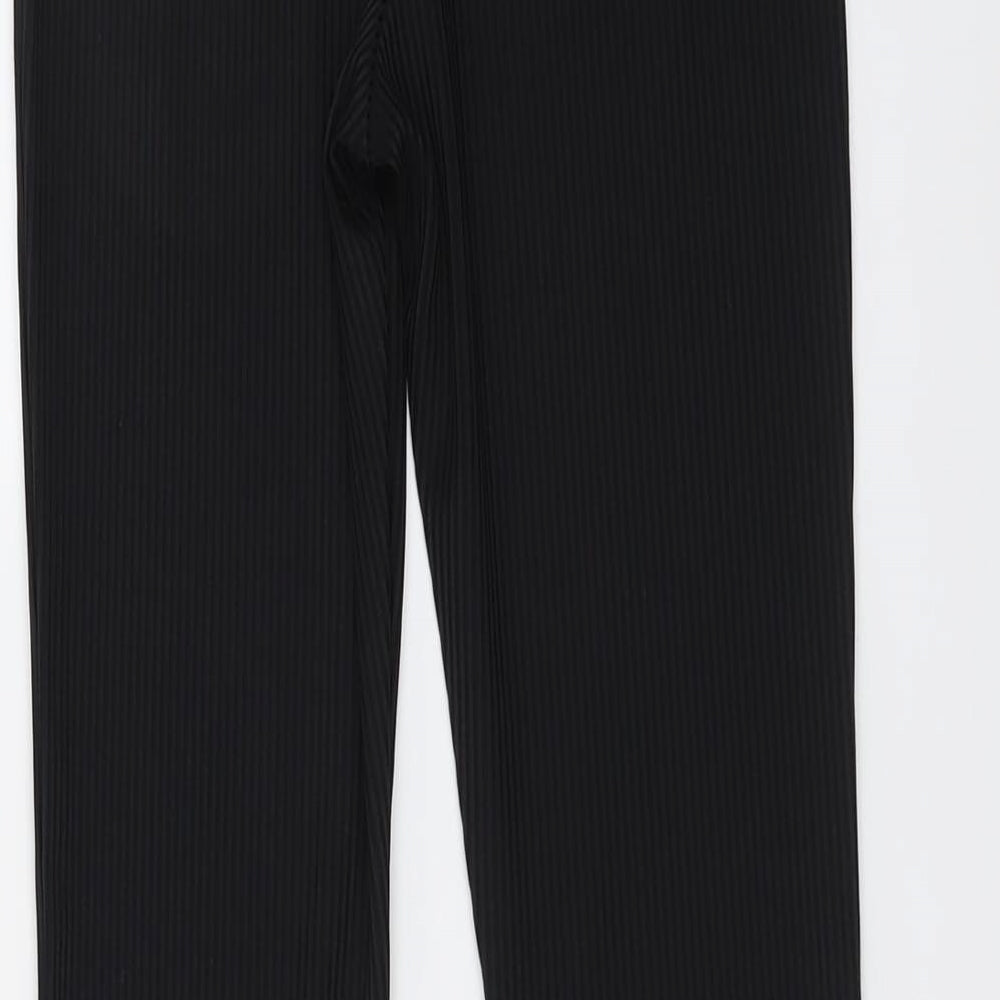 Topshop Womens Black Polyester Dress Pants Trousers Size 10 L32 in Regular