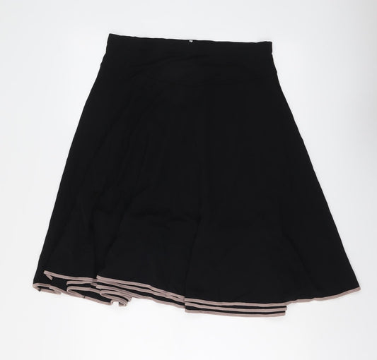 Coast Womens Black Viscose Swing Skirt Size 12