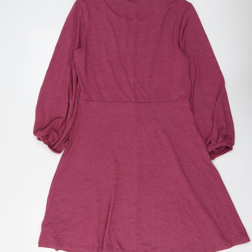 Gap Womens Purple Polyester Fit & Flare Size M Round Neck Pullover