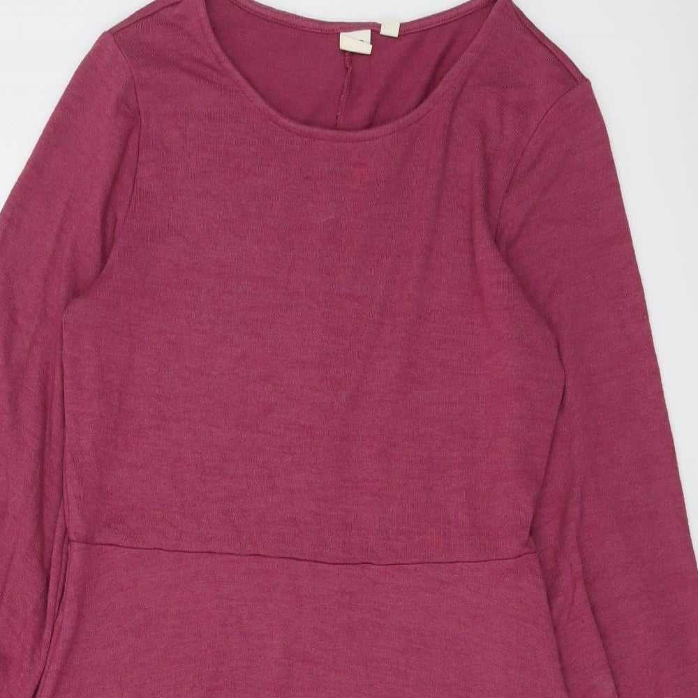 Gap Womens Purple Polyester Fit & Flare Size M Round Neck Pullover