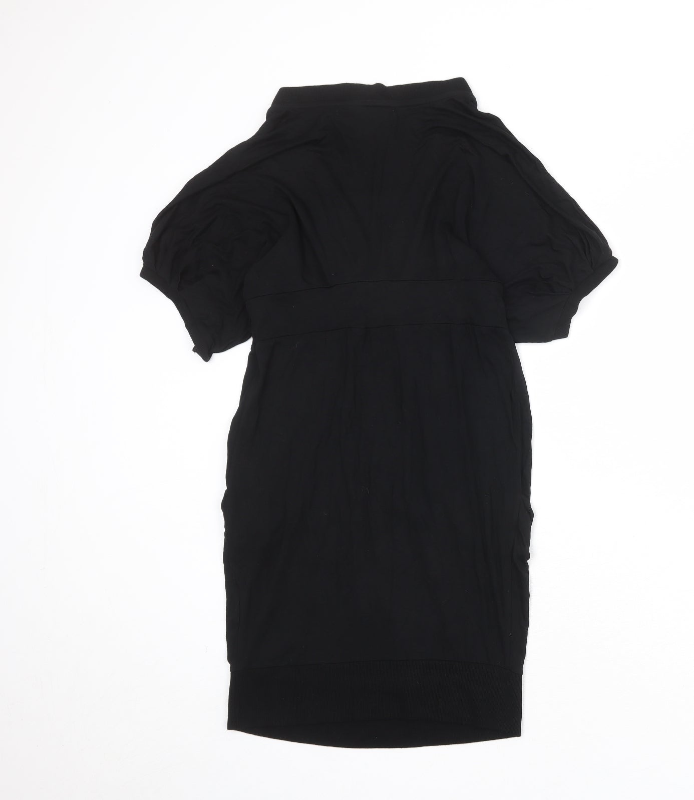 Zara Womens Black Polyester Shift Size M V-Neck Pullover