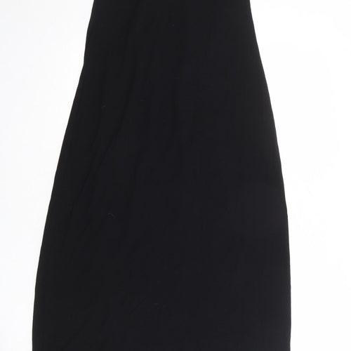 Karen Millen Womens Black Viscose Maxi Size 10 Sweetheart Pullover - Strapless