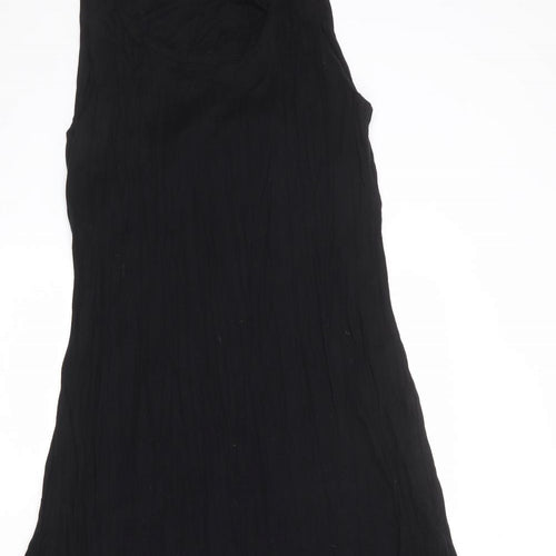 Phase Eight Womens Black Viscose Maxi Size 12 Round Neck Pullover