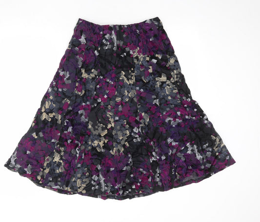 Per Una Womens Multicoloured Geometric Polyester Swing Skirt Size 12