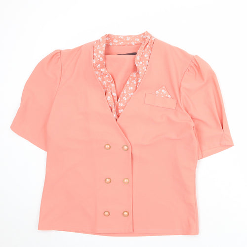 Debenhams Womens Pink Polyester Jacket Blazer Size 16 - Floral Detail